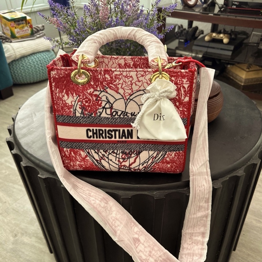 Red and White Women's Bag
